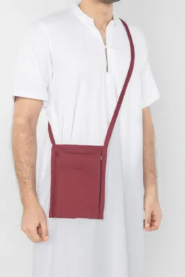 Men Meditation Maroon Sling Bag