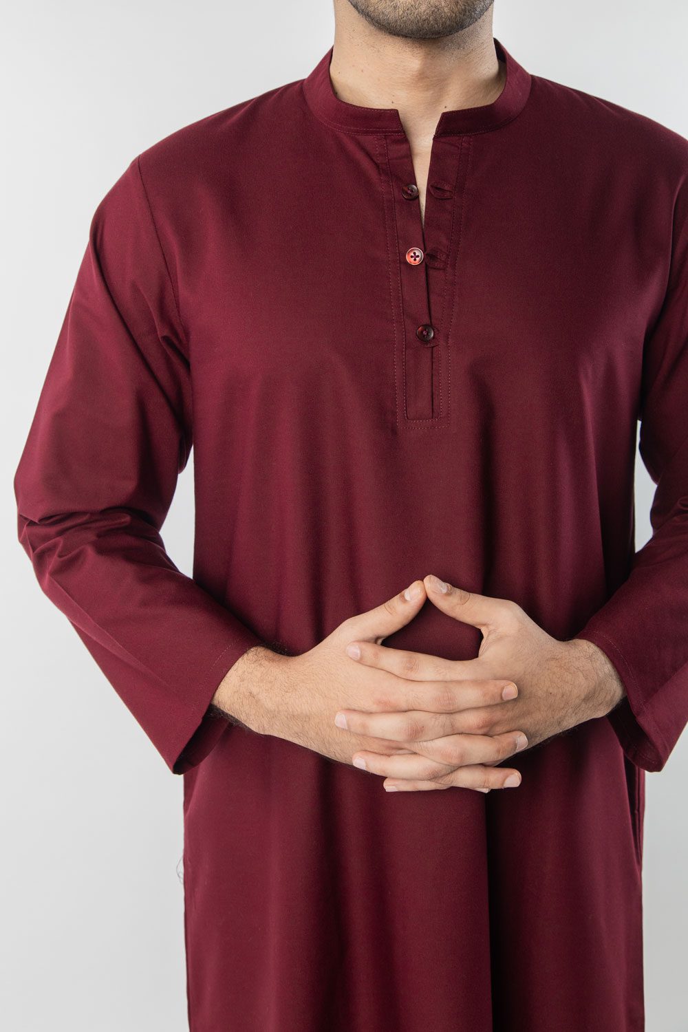 Hari maroon robe close shot full sleeves