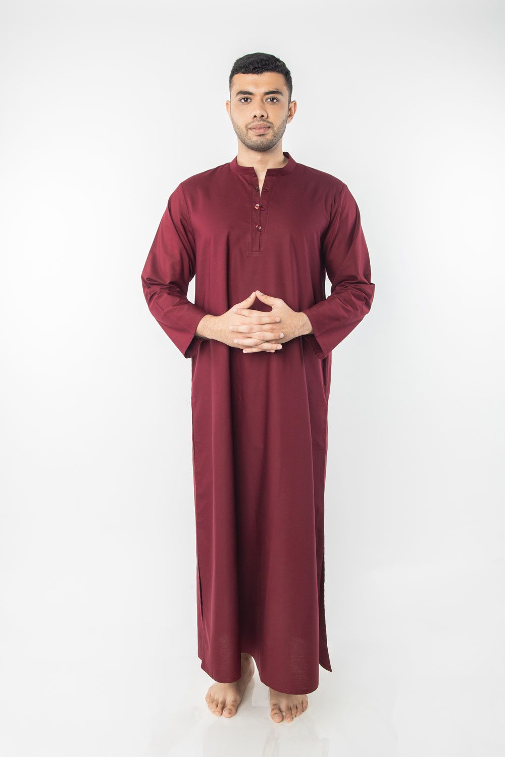 Hari maroon robe front side full sleeves