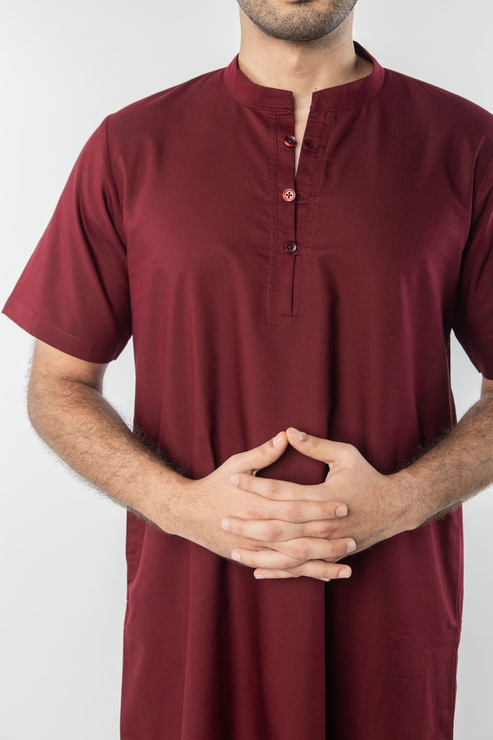 Hari maroon close shot half sleeves