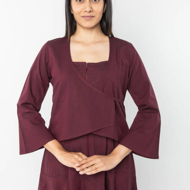 Sufi Jacket - Maroon, S